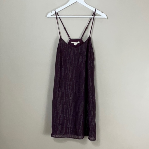 Francesca’s Collections | Purple “Zelda” Shimmer Mini Shift Dress - Picture 2 of 13